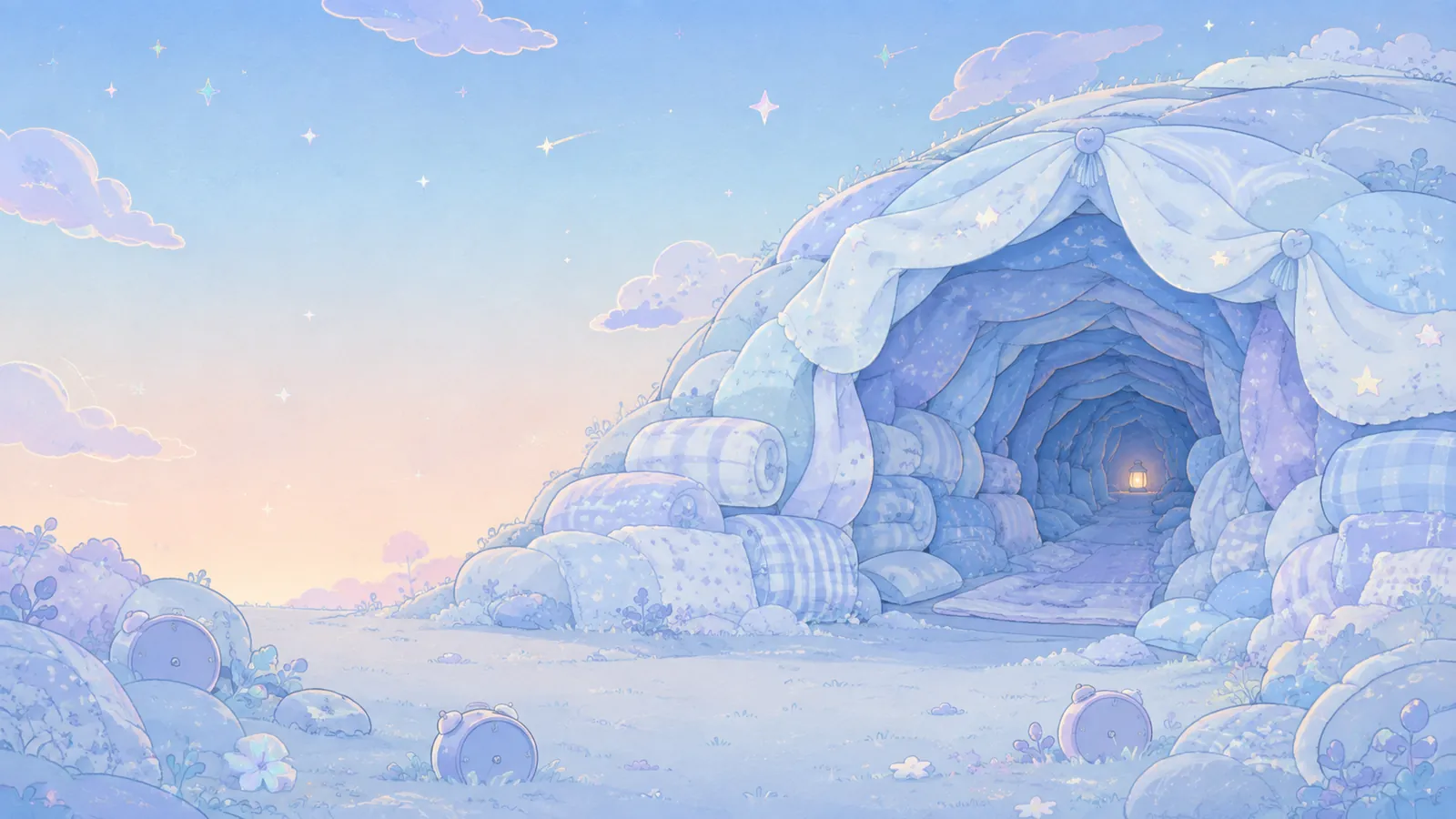 おふとん洞窟の風景
